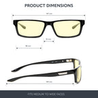 GUNNAR Premium Computer and Gaming Glasses For Men & Women - Advanced Blue Light Blocking Lens Technology For Eye Strain Relief and Anti Fatigue - Riot Amber Tinted Gaming Glasses