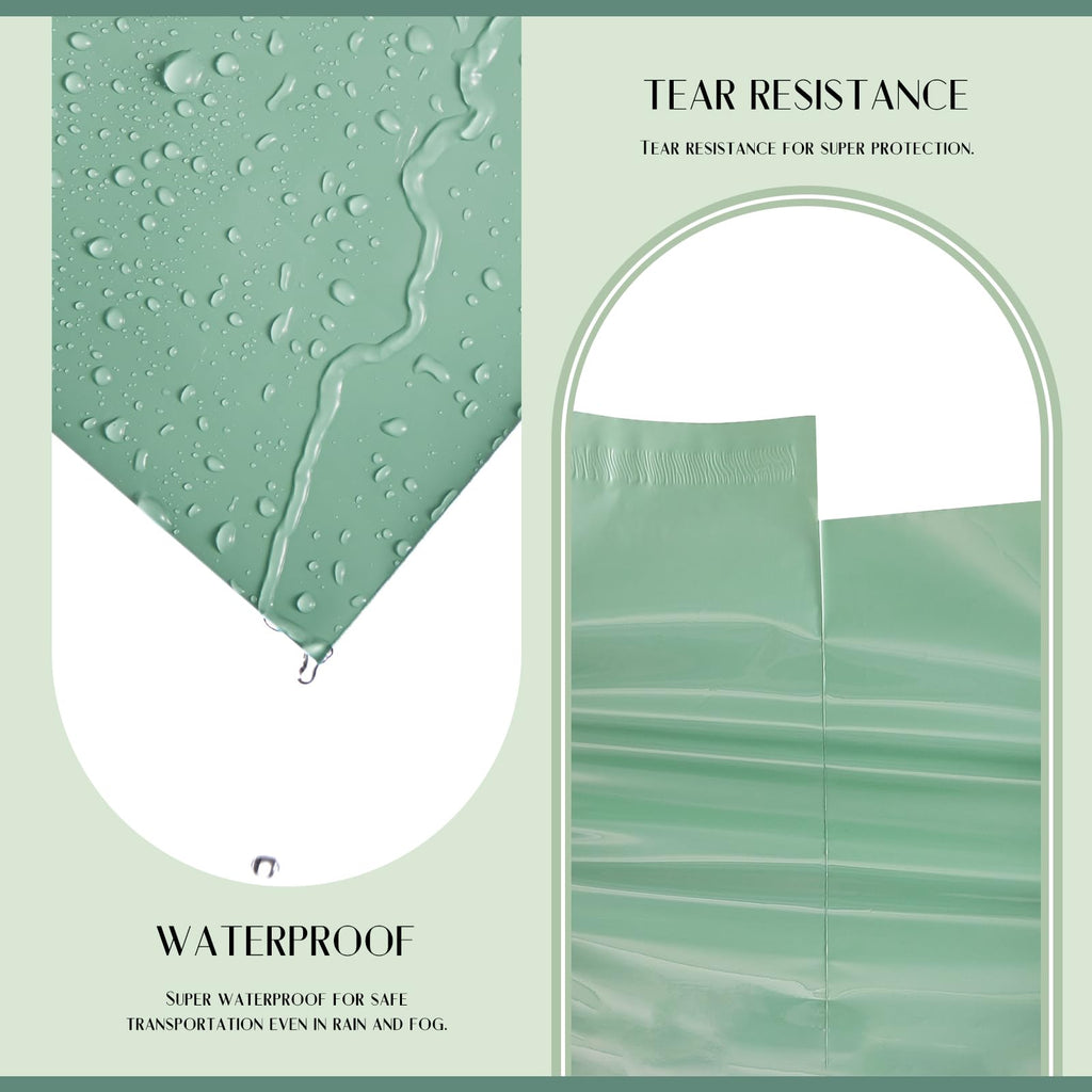 Metronic Large Poly Mailers 24x24 100 PCS, Strong Adhensive Shipping Bags for Clothing, Waterproof Shipping Envelopes for Small Business, Tear-resistant Mailers Poly Bags in Grayed Jade Green