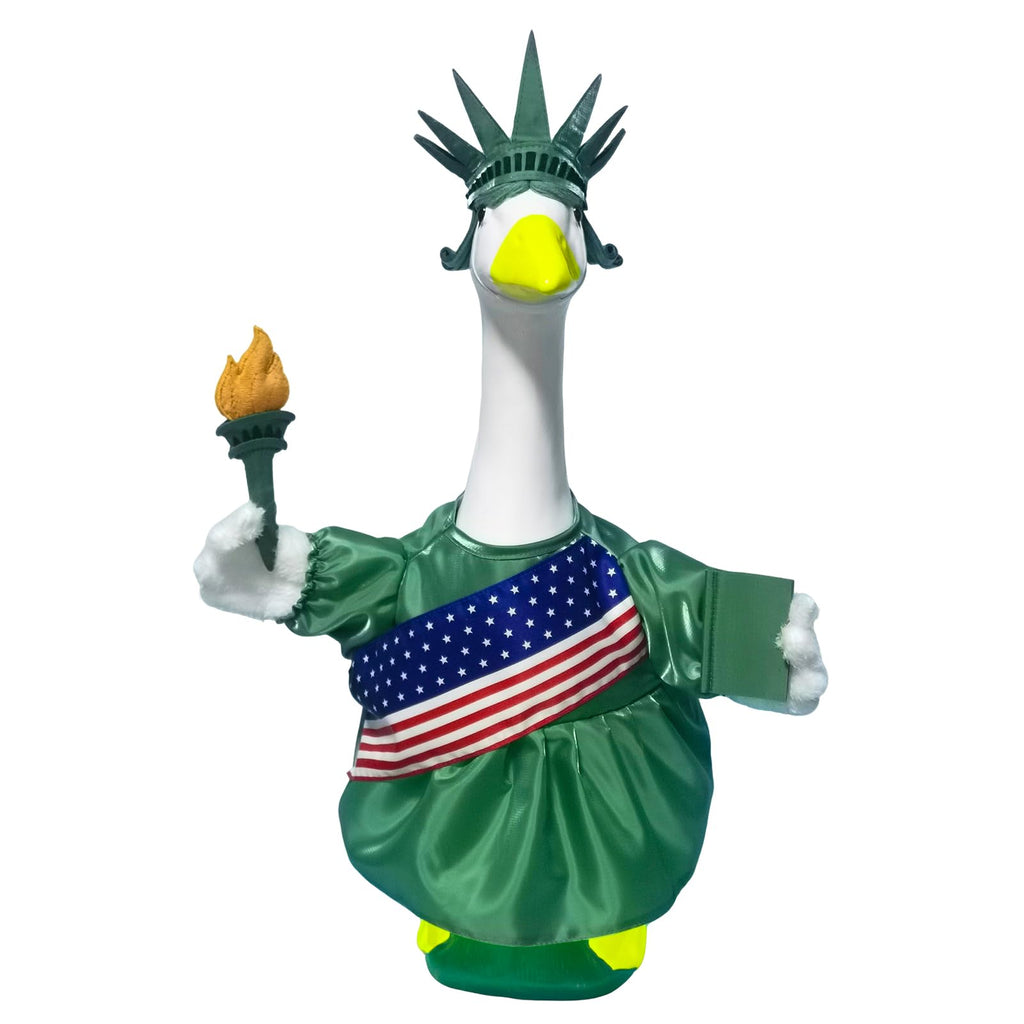 4th of July Porch Goose Outfit Goose Costume for Outdoor Garden Yard Decor