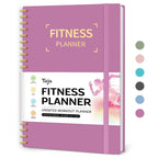 Fitness Workout Journal for Women & Men, A5(5.5" x 8.2") Workout Log Book Planner for Tracking, Progress, and Achieving Your Wellness Goals-Purple