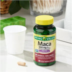 Generic Spring Valley Maca Root 500mg Capsules, Organic Maca Root for Women and Men + Exclusive VitaMax Vitamin Guide (2 Items)