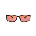 BRADDELL FL-41 Rose Tinted Blue Light Glasses for Migraine Light Sensitivity, Eyestrain and Fluorescent LED Glare (Aluminum)