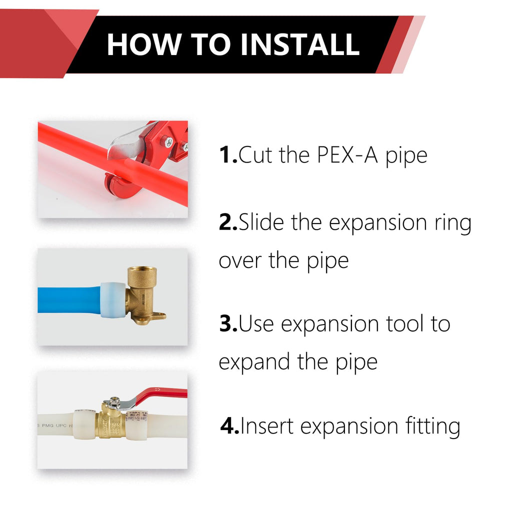 (Pack of 400) EFIELD 1/2 Inch F1960 Expansion Rings/Sleeves for Pex A Piping System,(EXP-RING005-400PCS)