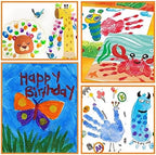 ABEIER Washable Finger Paint Kit for Toddlers, 12 Colors with Paint Tools, Safe Non-Toxic, Baby Safe Paint for Hand and Feet, Mess Free Art Supplies for Kids, DIY Crafts, Kids Gifts, Ages 3+