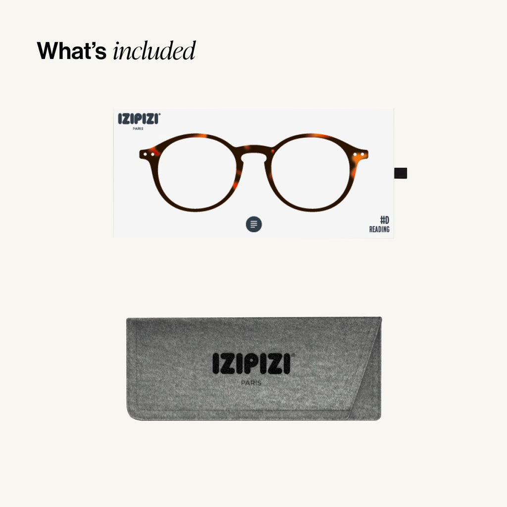 IZIPIZI READING #D Reading Glasses for Women and Men – Round Eye Glasses with Anti-Scratch Lenses, Lightweight Fashion Frame (Tortoise, 1.5, x)