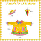 TAZKZZY Raincoat Porch Goose Outfits, Spring Goose Clothes for Garden Decor