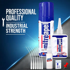 MITREAPEL CA Glue with Activator Kit 2x3.5 oz-2x13.5 oz Instant Bond Professional Cyanoacrylate Adhesive and Super Glue Accelerator for Woodworking with Extra Caps&Microtips,DIY&Craft, Plastic,Repair
