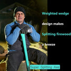 36" Splitting Axe, Chopping Axe|Splitting Maul for Firewood,|6.8Lbs Heavy Duty Forged Carbon Steel, Fiberglass Composite Handle & Ergonomic Anti-Slip Grip