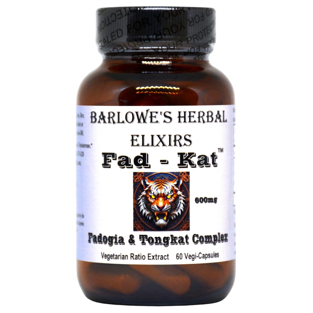 Fad-Kat Fadogia Agrestis and Tongkat Ali | 600mg Per Capsule | Support for Athletic Performance | 60 Veggie Capsules | Stearate-Free