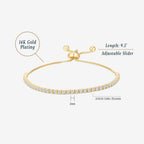 PAVOI Zirconia Cubic CZ Classic Tennis Bracelet for Women, White Gold