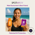 SpotMyUV UV Detection Stickers for Sunscreen with Patented Dermatrue SPF Sensing Technology, Know When to Reapply Sunscreen to Help Prevent Sunburn, 32 Count