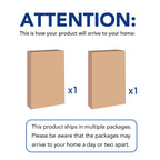 FLEXIMOUNTS 2 Pack 3x6 Overhead Garage Storage Adjustable Ceiling Rack 72" Length x 36" Width x 40" Height, 900lbs Total Weight Capacity, White, Classic Series