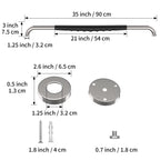 36 Inch Shower Grab Bar w/Anti Slip Rubber Grip, Munzong Stainless Steel Bathroom Grab Bar, Chrome Bathroom Balance Bar,Safety Handrail Support,Handicap Injury Elderly Senior Assist Bath Handle