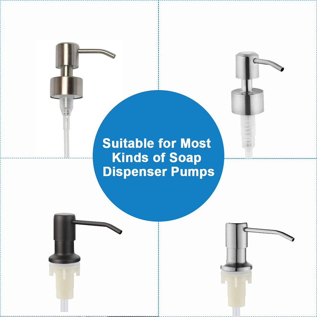 Sink Soap Dispenser Extension Tube Kit with Upgraded Check Valve, 47" Under Counter Soap Dispenser Tube for Kitchen Sink, Fit Most Soap Containers, Strong Suction, No More Tiny Bottle Daily Refills