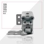 SPARES2GO Integrated Door Hinges Fits Hettich Type Fridge Freezer Set (Left & Right Hinges with Codes: 3306 3702 3307 3703 5.0 41.5)
