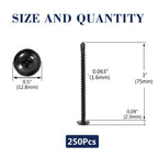 #10 x 3 Sheet Metal Screws 250PCS 410 Stainless Steel Truss Head Fast Self Tapping Screws Black Oxide by SG TZH