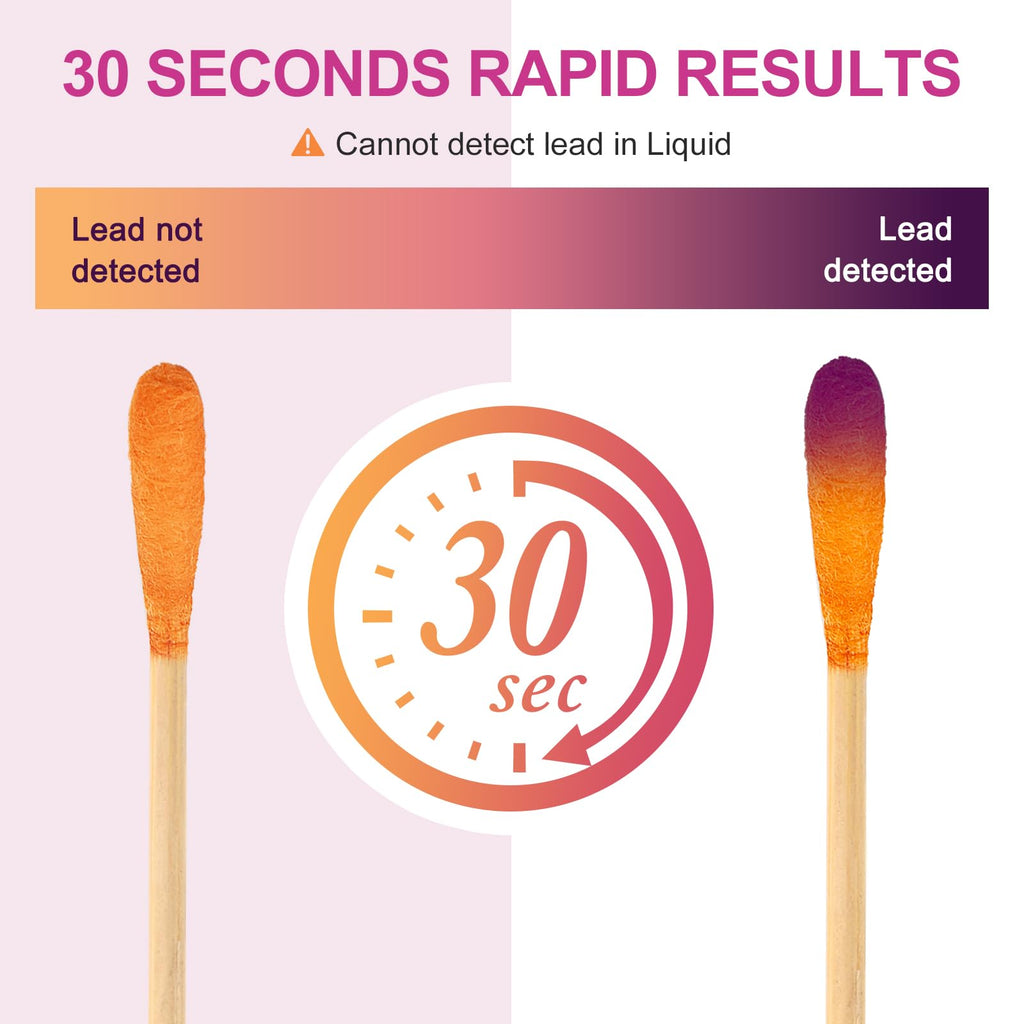 AAwipes Lead Test Kit 30 Swabs Enhanced Lead Testing Formulation At Home Lead Paint Test Kit Testing for Paint Ceramics - Quick Results in 30s Lead Detector (30)