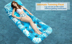 Jasonwell Inflatable Pool Float Adult - Pool Floaties Lounger Floats Floating Chair Raft with Adjustable Backrest Cup Holders Water Floaty Lake Lounge Tanning Floats Beach Party Toys for Adults (Blue)