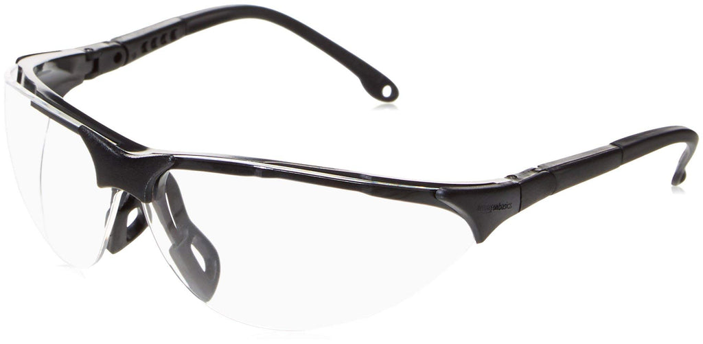 Amazon Basics R200 Anti-Fog Protective Eyewear, Safety Goggles for Shooting, Clear Lens, Unisex Lightweight, 12-Count