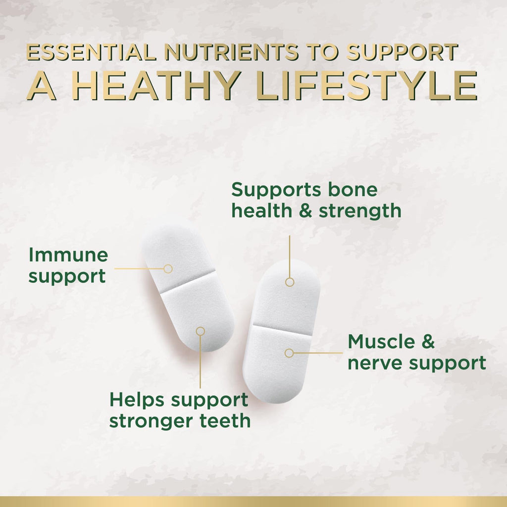 Calcium 1200 mg with Vitamin D3 - Bone Health Supplement, Vitamin D & Calcium Supplements for Women & Men - Bone Strength, Teeth & Immune Support, Nature's Calcium Pills, Bottled in USA - 240 Tablets