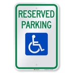 SmartSign - T1-1001-EG_12x18 Reserved Parking Federal Handicap Parking Sign By | 12" x 18" 3M Engineer Grade Reflective Aluminum