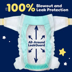 Pampers ZZZ Overnight Diapers, Size 6 (23-44 lbs), 72 Count, Nighttime Protection Disposable Baby Diaper