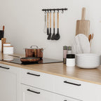 Ravinte 15 Pack Solid 6-1/4 Inch Kitchen Square Cabinet Handles Matte Black Pulls Drawer Pulls Kitchen Cabinet Hardware Flat Black Handles