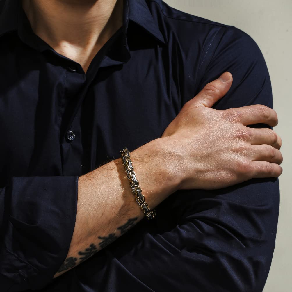 Love You This Much To My Husband Classic Steel Bracelet | Bracelets for Hubby | Best Gift for Husband Birthday (Twist Link Bracelet, Classic Stainless)