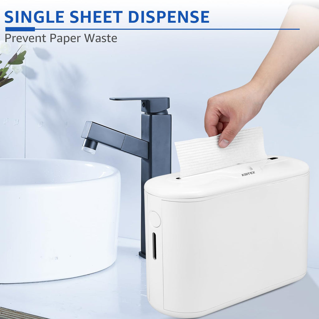KSITEX Countertop Paper Towel Holder Dispenser,White-M