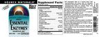 Source Naturals Essential Enzymes 500mg Bio-Aligned Multiple Enzyme Supplement Herbal Defense for Digestion, Gas, Constipation & Bloating Relief - Supports Immune System* - 120 Vegetarian Capsules