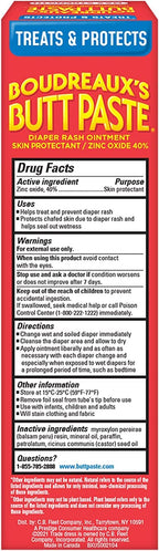 Boudreaux’s Butt Paste Maximum Strength Diaper Rash Cream, 4 Oz, Pack of 3