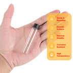 Cadbibe 7ml Clear Glass Vials with Screw Caps and Plastic Stoppers, 2 Dram Transparent Small Liquid Sample Vial, Leak-Proof Vial, 50PCS