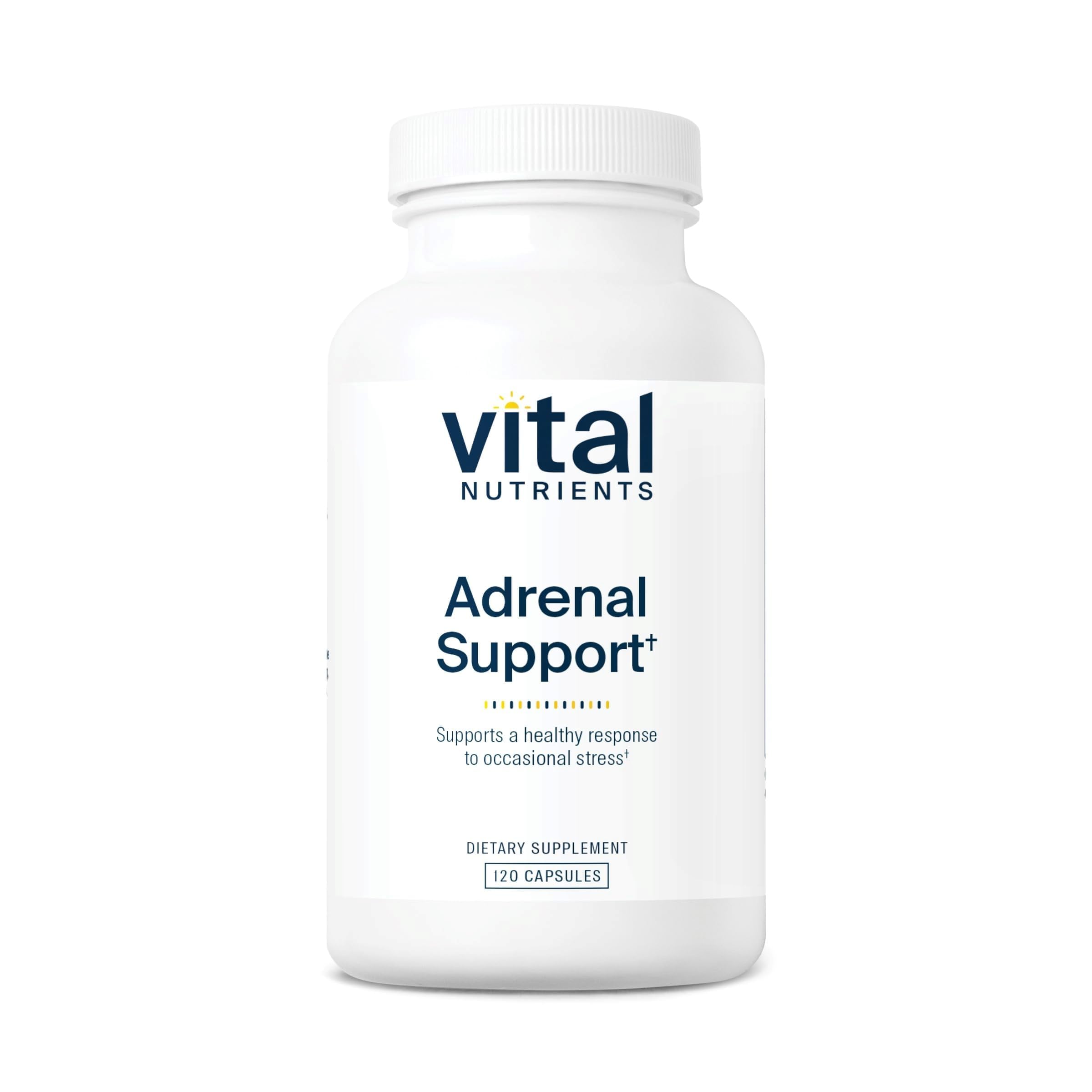 Vital Nutrients Adrenal Support - Adrenal Support Supplements for Gland Function and Cortisol Management - Supports Energy and Stress Levels - Gluten, Dairy, Soy Free - 120 Capsules