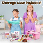 Original Stationery Ice Cream Slime Kit for Girls Toys, DIY Cherry-Scented Slime Making Set with 31 Pieces, Fun Arts and Crafts for Kids Ages 8-12, Birthday Gift