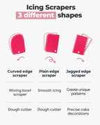 Kootek Cake Decorating Kit Baking Supplies Cake Turntable with 2 Frosting Straight Angled Spatula 3 Icing Smoother Scrapers Baking Accessories Tools for Beginners and Pros, Pink