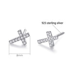 REVEMCN 3-Pair Cross Earrings for Men & Women, Stainless Steel & 925 Silver