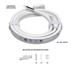 Maxxima 24 in. Hardwired LED Under Cabinet Strip Light, 920 Lumens, 3000K Warm White, Kitchen and Living Room 120V White Cove Lighting, No Power Supply Needed