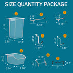 Daanxw Peg Board Kit, Includes Pegboard and Accessories,with Hooks and Bins,Peg Board Wall Organizer for Office,Ornaments Display,Crafts Organization (66, White)