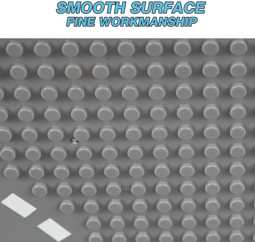 JNZong 9 Pack Road Base Plates for Building, Road Baseplates 100% Compatible with All Major Brands,Platten for City Sets(10"x10")