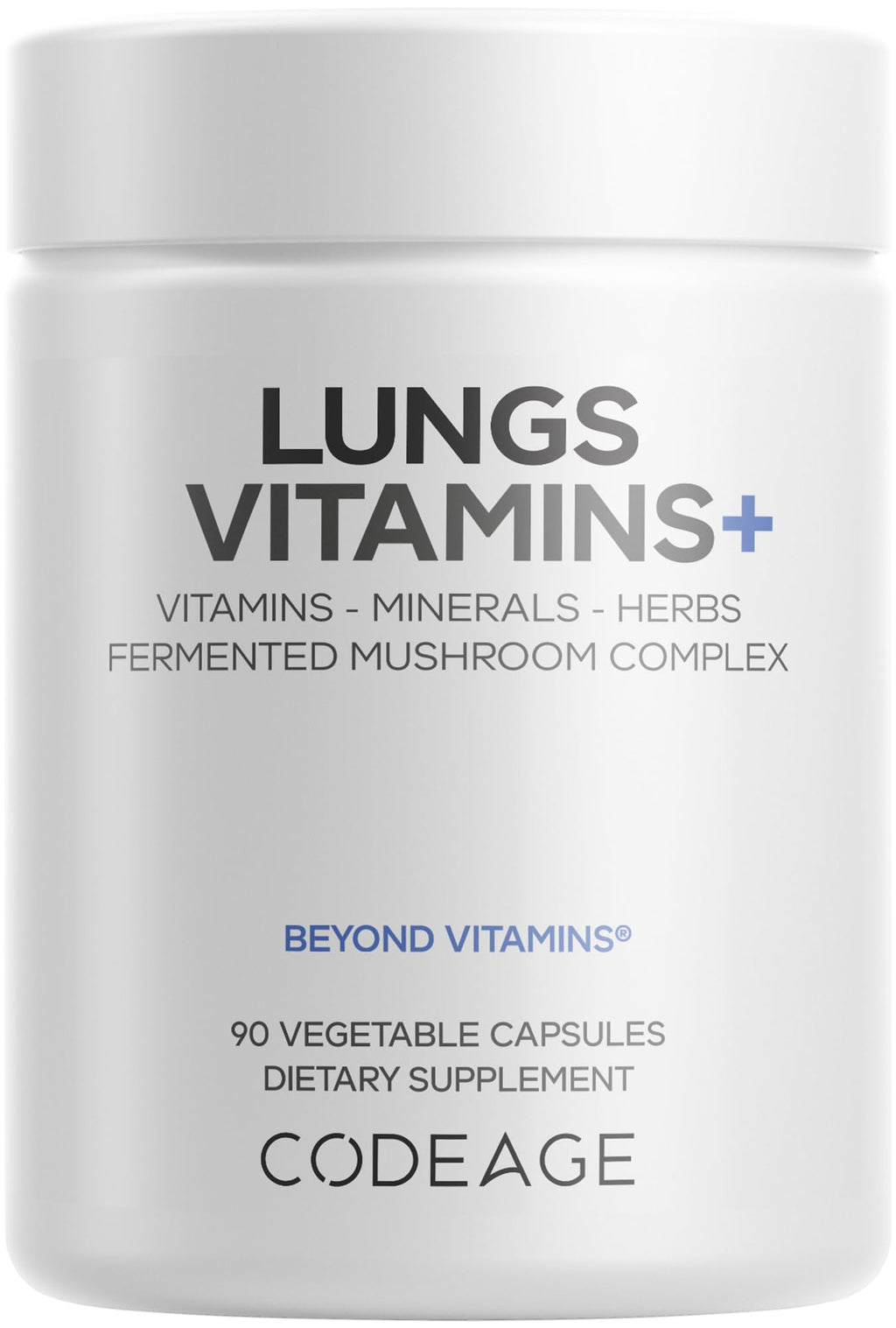 Codeage Lungs Vitamins, A, C, D, E, B6, Milk Thistle Lung Supplement, Zinc & Magnesium, Cordyceps, Reishi, Chaga, Poria, Tylophora, Ginger, Peppermint Leaf Organic Herb Cleanse - Non-GMO - 90 Capsules