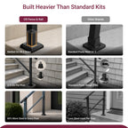 CR Fence & Rail Handrails for Outdoor Steps & Indoor Stair Railing Kit for Seniors, 1-2 Steps Safety Hand Rail for Porch & Deck, with 26" top Rail