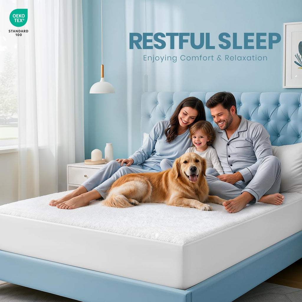 Waterproof Full Size Mattress Protector fits Upto 15" Deep Pocket