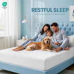 Waterproof Queen Size Mattress Protector fits Upto 17" Deep Pocket