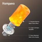 Hompavo 【Upgraded Flame Light Bulbs for Home Decor with Upside Down Effect