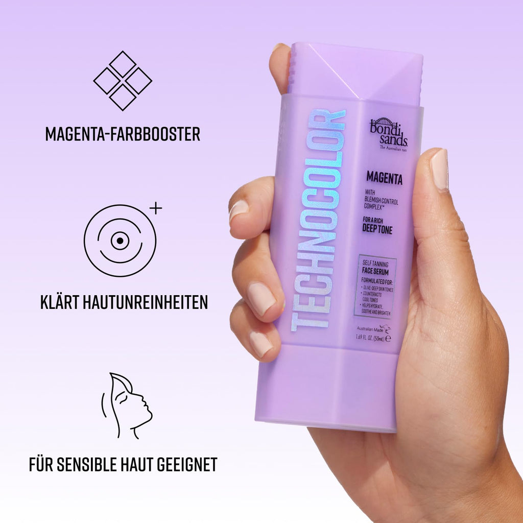 Bondi Sands Technocolor Self Tanning Face Serum, Innovative Formula Hydrates, Soothes, and Enhances Skin with Vitamin C and Chamomile, Fragrance Free