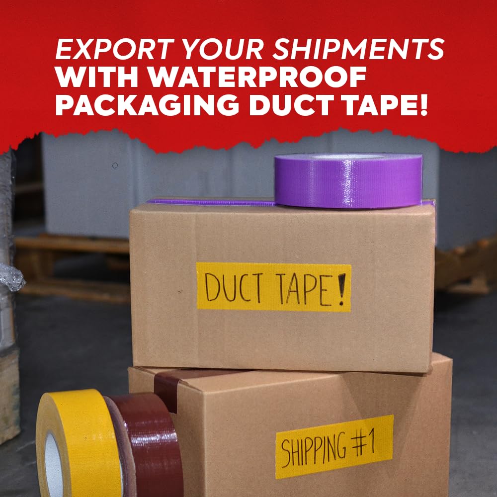 MAT Duct Tape Schoolbus Yellow Industrial Grade, 2 inch x 60 ft. Waterproof, UV Resistant for Crafts, Home Improvement, Repairs, & Projects