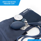 Primacare DS-9181-BL Professional Aneroid Sphygmomanometer and Sprague Rappaport Stethoscope, Manual Blood Pressure Kit with Cuff and Carrying Case, Blue