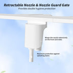SAMODRA Non-Electric Bidet - Self Cleaning Dual Nozzle (Frontal and Rear Wash) Fresh Water Bidet Toilet Seat Attachment with Independent Adjustable Water Pressure (Ocean Blue)