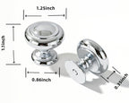 khtumeware 10 Pack Knob Vibrant Polished Chrome Cabinet knobs Solid Heavy-Duty Bifold Closet Door Knobs Cabinet Hardware Drawers Dressing Table Bathroom Handle