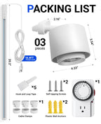 Barrina TR40C Track Grow Light, 3 x 40W, 4000K, H-Type Track, White Cover